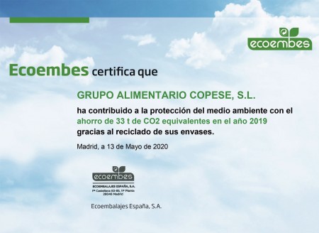 Grupo Copese contribuye a la protección del medio ambiente con el ahorro de 33 toneladas de CO2